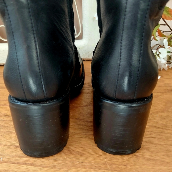 Sexy, Chic Free Lance Paris Black Leather Moto Motorcycle Boots 6.5 Portugal - Picture 14 of 16